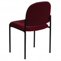 Flash Furniture BT-515-1-BY-GG Burgundy Fabric Comfortable Stackable Steel Side Chair addl-2