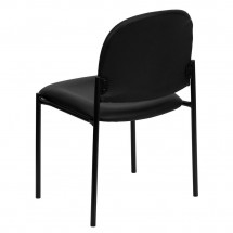 Flash Furniture BT-515-1-VINYL-GG Black Vinyl Comfortable Stackable Steel Side Chair addl-2