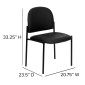 Flash Furniture BT-515-1-VINYL-GG Black Vinyl Comfortable Stackable Steel Side Chair addl-6