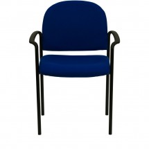 Flash Furniture BT-516-1-NVY-GG Navy Fabric Comfortable Stackable Steel Side Chair with Arms addl-3