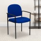 Flash Furniture BT-516-1-NVY-GG Navy Fabric Comfortable Stackable Steel Side Chair with Arms addl-5