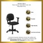 Flash Furniture BT-660-1-BK-GG Mid-Back Ergonomic Black Fabric Task Chair with Adjustable Arms addl-5