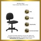 Flash Furniture BT-660-BK-GG Mid-Back Ergonomic Black Fabric Task Chair addl-5