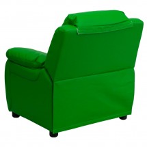 Flash Furniture BT-7985-KID-GRN-GG Deluxe Heavily Padded Contemporary Green Vinyl Kids Recliner with Storage Arms addl-2