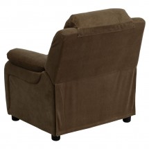 Flash Furniture BT-7985-KID-MIC-BRN-GG Deluxe Heavily Padded Contemporary Brown Microfiber Kids Recliner with Storage Arms addl-2