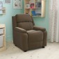 Flash Furniture BT-7985-KID-MIC-BRN-GG Deluxe Heavily Padded Contemporary Brown Microfiber Kids Recliner with Storage Arms addl-7