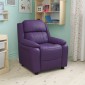 Flash Furniture BT-7985-KID-PUR-GG Deluxe Heavily Padded Contemporary Purple Vinyl Kids Recliner with Storage Arms addl-6