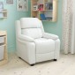 Flash Furniture BT-7985-KID-WHITE-GG Deluxe Heavily Padded Contemporary White Vinyl Kids Recliner with Storage Arms addl-6