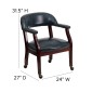Flash Furniture B-Z100-NAVY-GG Navy Vinyl Luxurious Conference Chair with Casters addl-4