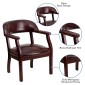 Flash Furniture B-Z105-OXBLOOD-GG Oxblood Vinyl Luxurious Conference Chair addl-7