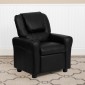 Flash Furniture DG-ULT-KID-BK-GG Contemporary Black Leather Kids Recliner with Cup Holder and Headrest addl-6