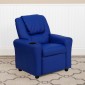 Flash Furniture DG-ULT-KID-BLUE-GG Contemporary Blue Vinyl Kids Recliner with Cup Holder and Headrest addl-6