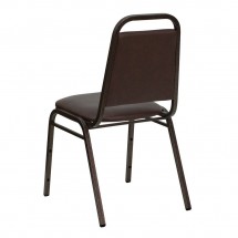 Flash Furniture FD-BHF-2-BN-GG HERCULES Series Trapezoidal Back Brown Vinyl Stacking Banquet Chair addl-2