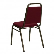 Flash Furniture FD-BHF-2-BY-GG HERCULES Series Trapezoidal Back Stacking Burgundy Banquet Chair - Gold Vein Frame addl-2