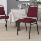 Flash Furniture FD-BHF-2-BY-GG HERCULES Series Trapezoidal Back Stacking Burgundy Banquet Chair - Gold Vein Frame addl-5