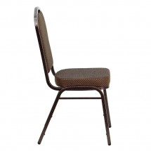 Flash Furniture FD-C01-COPPER-008-T-02-GG HERCULES Series Crown Back Stacking Brown Banquet Chair - Copper Vein Frame addl-1