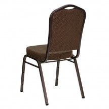 Flash Furniture FD-C01-COPPER-008-T-02-GG HERCULES Series Crown Back Stacking Brown Banquet Chair - Copper Vein Frame addl-2