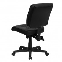 Flash Furniture GO-1574-BK-GG Mid-Back Black Leather Multi-Functional Task Chair addl-2