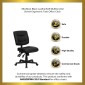 Flash Furniture GO-1574-BK-GG Mid-Back Black Leather Multi-Functional Task Chair addl-5