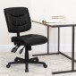 Flash Furniture GO-1574-BK-GG Mid-Back Black Leather Multi-Functional Task Chair addl-6