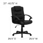 Flash Furniture GO-937M-BK-LEA-GG Mid-Back Black Leather Office Chair addl-4