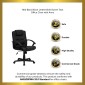 Flash Furniture GO-937M-BK-LEA-GG Mid-Back Black Leather Office Chair addl-5