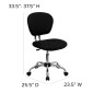 Flash Furniture H-2376-F-BK-GG Mid-Back Black Mesh Task Chair addl-4