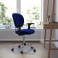 Flash Furniture H-2376-F-BLUE-ARMS-GG Mid-Back Blue Mesh Task Chair with Arms addl-5