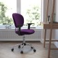 Flash Furniture H-2376-F-PUR-ARMS-GG Mid-Back Purple Mesh Task Chair with Arms addl-5