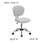 Flash Furniture H-2376-F-WHT-GG Mid-Back White Mesh Task Chair addl-6