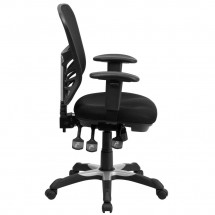 Flash Furniture HL-0001-GG Mid-Back Black Mesh Executive Chair with Triple Paddle Control addl-1