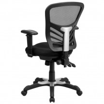 Flash Furniture HL-0001-GG Mid-Back Black Mesh Executive Chair with Triple Paddle Control addl-2