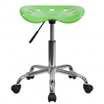 Flash Furniture LF-214A-APPLEGREEN-GG Vibrant Apple Green Tractor Seat and Chrome Stool addl-3