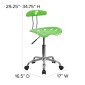 Flash Furniture LF-214-APPLEGREEN-GG Vibrant Apple Green and Chrome Computer Task Chair with Tractor Seat addl-4