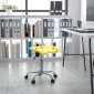 Flash Furniture LF-214A-YELLOW-GG Vibrant Orange-Yellow Tractor Seat and Chrome Stool addl-5