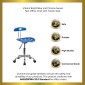 Flash Furniture LF-214-BRIGHTBLUE-GG Blue and Chrome Computer Task Chair with Tractor Seat addl-5