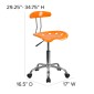 Flash Furniture LF-214-ORANGEYELLOW-GG Vibrant Orange and Chrome Computer Task Chair with Tractor Seat addl-4
