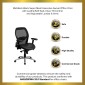 Flash Furniture LF-W42-L-GG Mid-Back Black Super Mesh Executive Chair with Leather Seat and Adjustable Arms addl-4