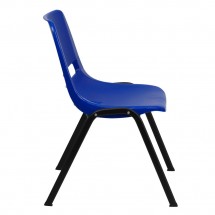 Flash Furniture RUT-EO1-BL-GG HERCULES Series 880 lb. Capacity Blue Ergonomic Shell Stack Chair addl-3