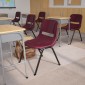 Flash Furniture RUT-EO1-BY-GG HERCULES Series 880 lb. Capacity Ergonomic Shell Stack Chair, Burgundy addl-5