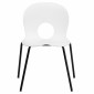 Flash Furniture RUT-NC258-WHITE-GG HERCULES Series 770 lb. Capacity Designer White Plastic Stack Chair with Black Powder Coated Frame Finish addl-3