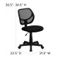 Flash Furniture WA-3074-BK-GG Mid-Back Black Mesh Task Chair addl-6