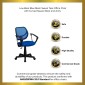 Flash Furniture WA-3074-BL-A-GG Mid-Back Blue Mesh Task Chair with Arms addl-4