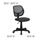 Flash Furniture WA-3074-GY-GG Mid-Back Gray Mesh Task Chair addl-4