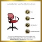 Flash Furniture WA-3074-RD-A-GG Mid-Back Red Mesh Task Chair with Arms addl-4