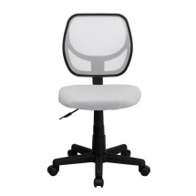 Flash Furniture WA-3074-WHT-GG Mid-Back White Mesh Task Chair addl-2