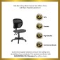 Flash Furniture WL-A7671SYG-GY-GG Mid-Back Mesh Task Chair with Gray Fabric Seat addl-1