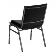 Flash Furniture XU-60153-BK-VYL-GG HERCULES Series Heavy Duty 3 Thick Padded Black Vinyl Upholstered Stack Chair addl-1