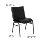 Flash Furniture XU-60153-BK-VYL-GG HERCULES Series Heavy Duty 3 Thick Padded Black Vinyl Upholstered Stack Chair addl-5