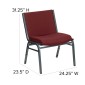 Flash Furniture XU-60555-BY-GG HERCULES Series 1000 lb. Capacity Big and Tall Extra Wide Burgundy Fabric Stack Chair addl-5
